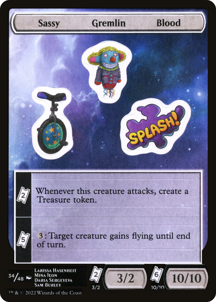 Sassy Gremlin Blood (SUNF-034) - Unfinity Sticker Sheets - Premium MTG Single from Wizards of the Coast - Just $0.25! Shop now at Game Crave Tournament Store