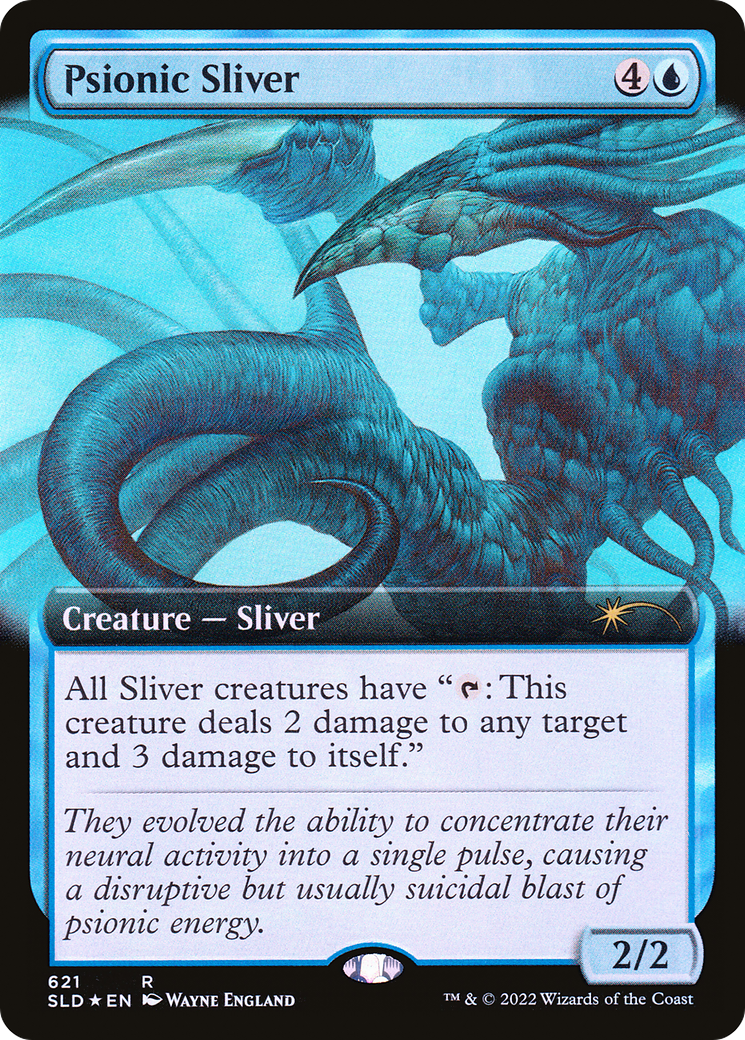 Psionic Sliver (SLD-621) - Secret Lair Drop: (Extended Art) Foil - Premium MTG Single from Wizards of the Coast - Just $0.45! Shop now at Game Crave Tournament Store