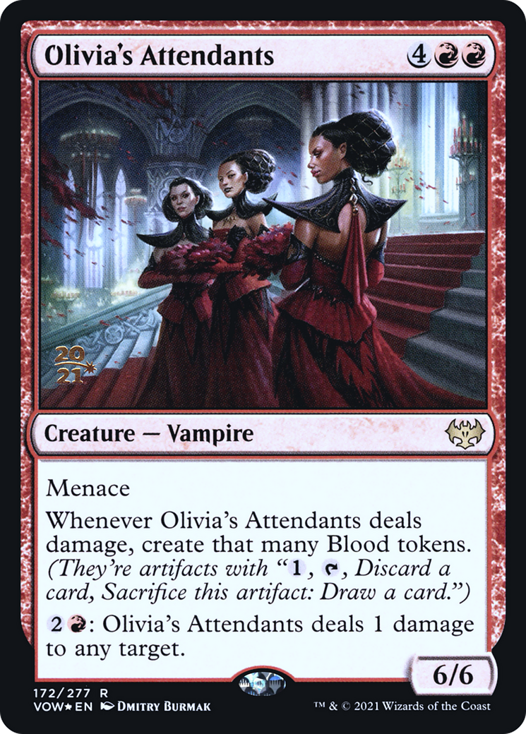 Olivia's Attendants (PVOW-172S) - Innistrad: Crimson Vow Promos Foil - Premium MTG Single from Wizards of the Coast - Just $0.43! Shop now at Game Crave Tournament Store