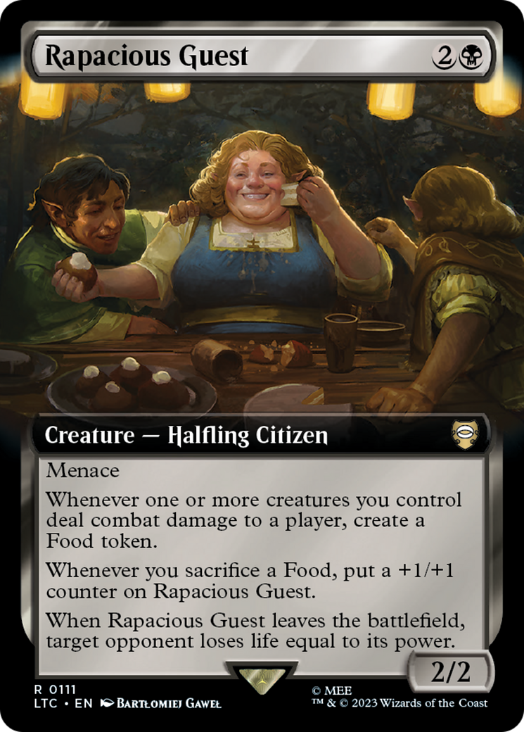 Rapacious Guest (LTC-111) - Tales of Middle-earth Commander: (Extended Art) - Premium MTG Single from Wizards of the Coast - Just $0.67! Shop now at Game Crave Tournament Store