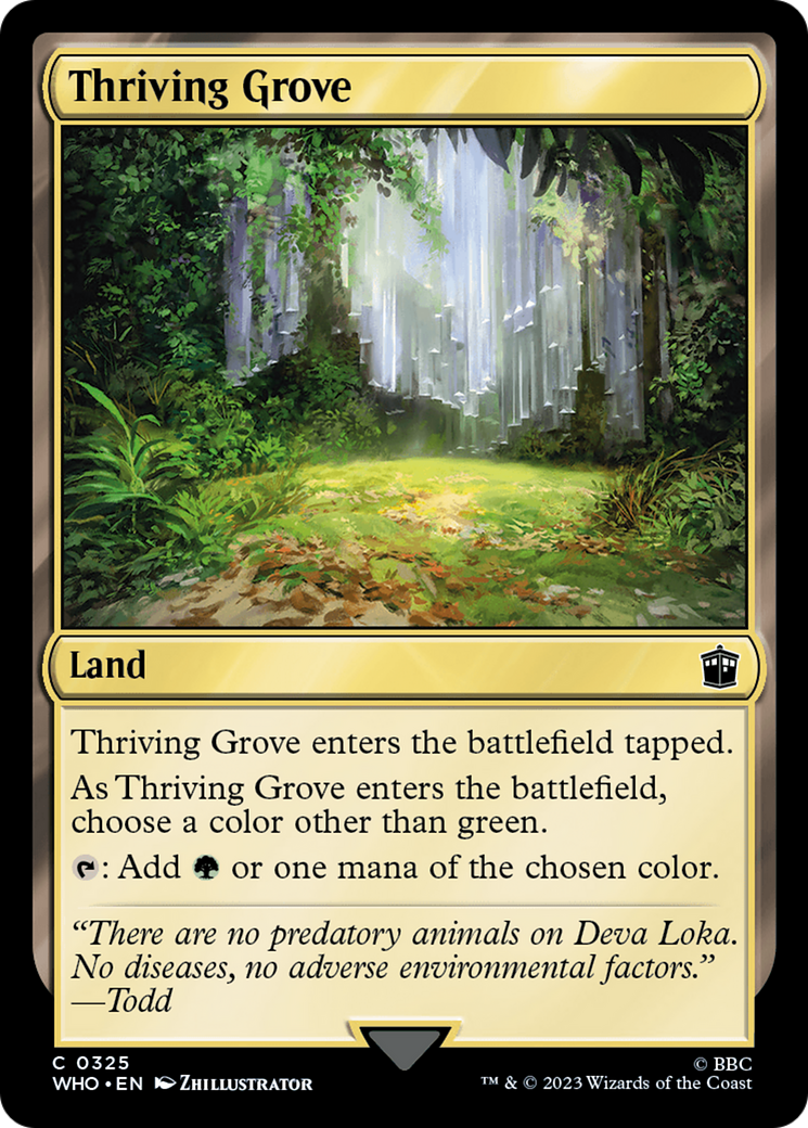 Thriving Grove (WHO-325) - Doctor Who Foil - Premium MTG Single from Wizards of the Coast - Just $0.28! Shop now at Game Crave Tournament Store