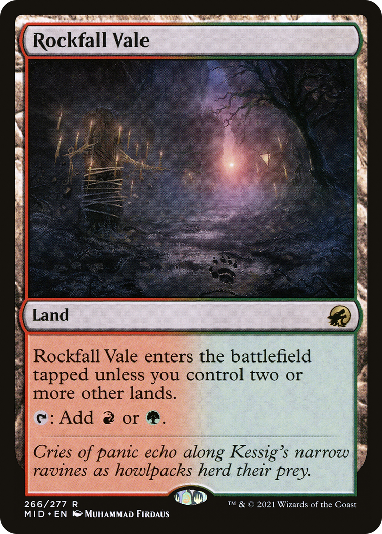 Rockfall Vale (MID-266) - Innistrad: Midnight Hunt Foil - Premium MTG Single from Wizards of the Coast - Just $2.42! Shop now at Game Crave Tournament Store