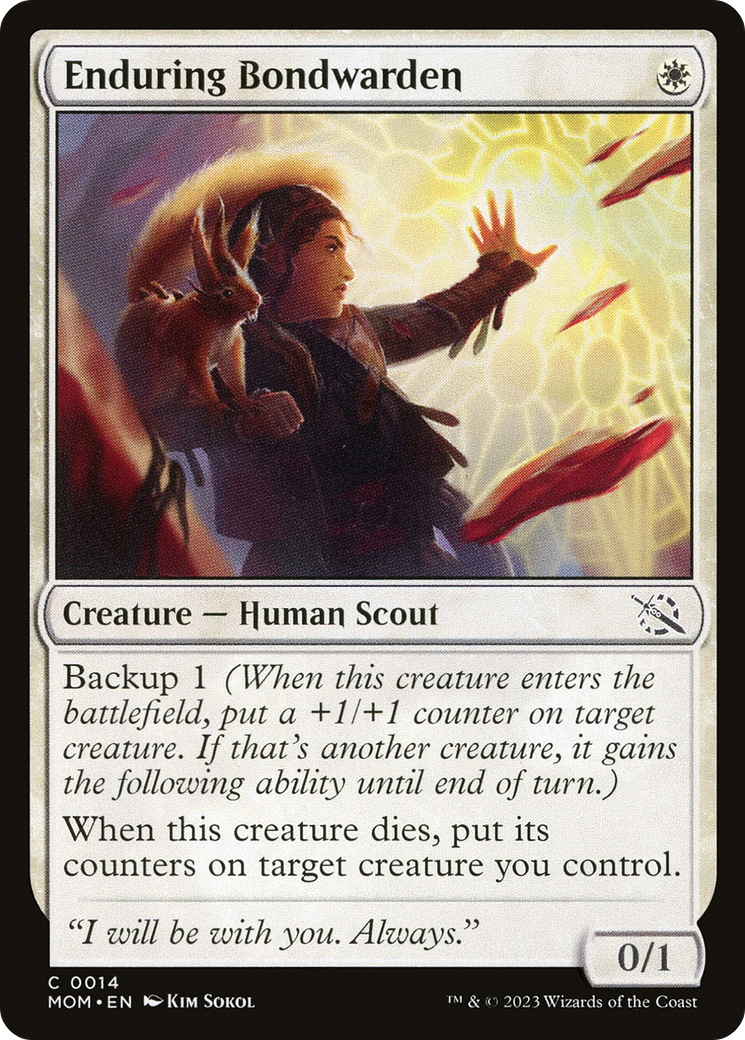 Enduring Bondwarden (MOM-014) - March of the Machine - Premium MTG Single from Wizards of the Coast - Just $0.08! Shop now at Game Crave Tournament Store