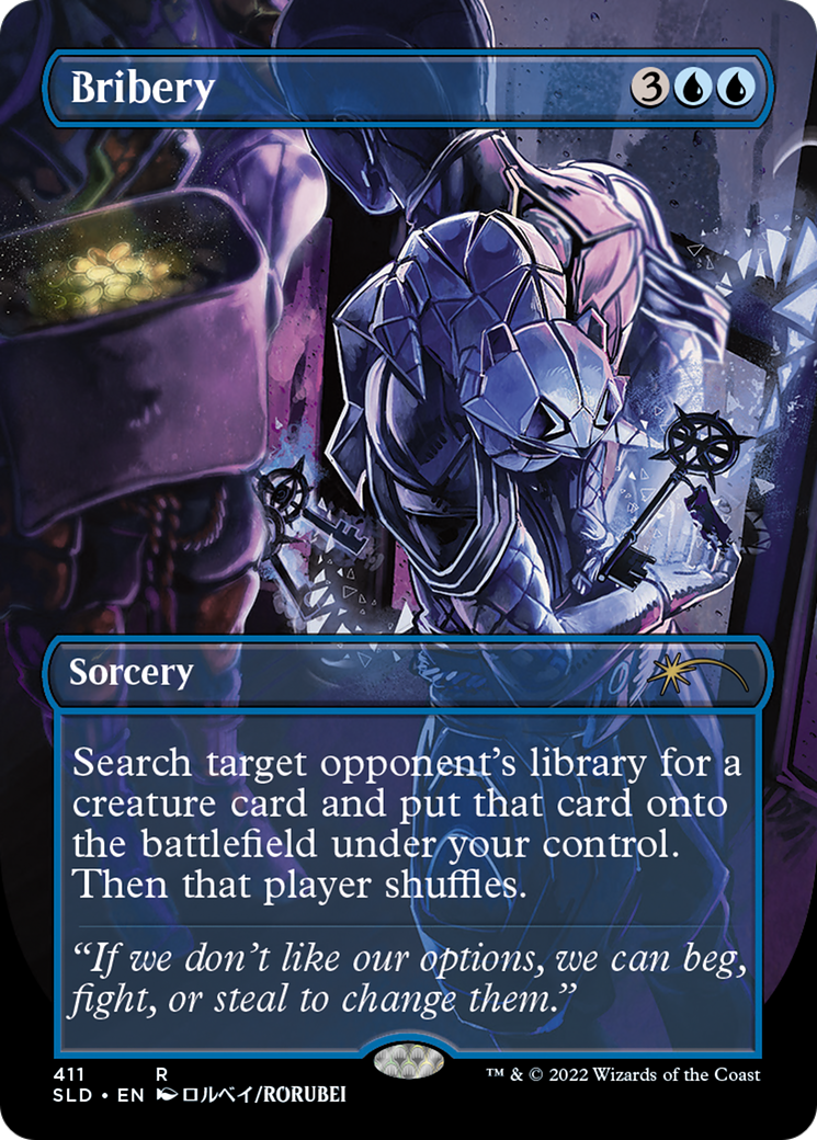 Bribery (SLD-411) - Secret Lair Drop (Borderless) - Premium MTG Single from Wizards of the Coast - Just $1.77! Shop now at Game Crave Tournament Store