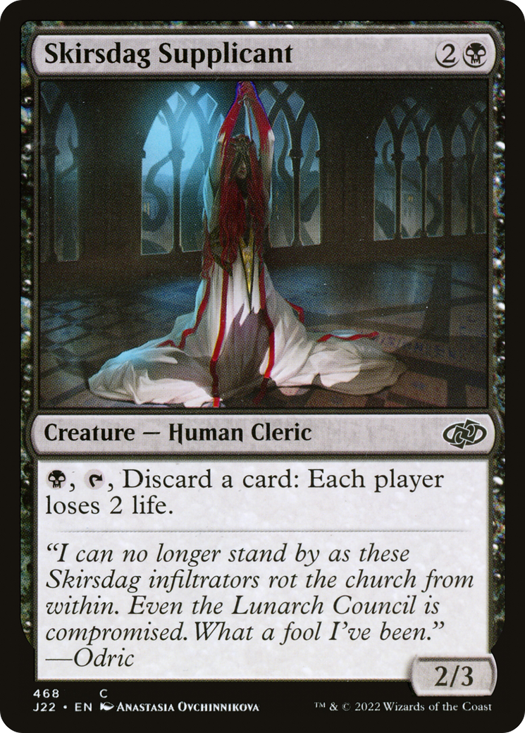 Skirsdag Supplicant (J22-468) - Jumpstart 2022 - Premium MTG Single from Wizards of the Coast - Just $0.08! Shop now at Game Crave Tournament Store