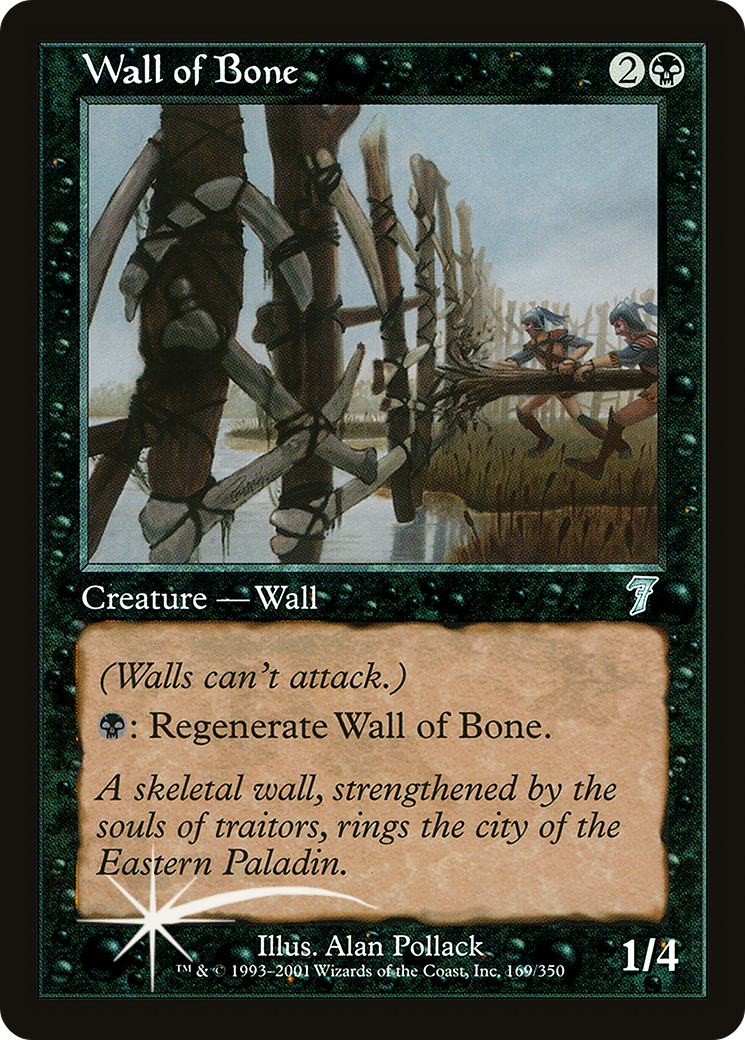 Wall of Bone (7ED-169★) - Seventh Edition Foil - Premium MTG Single from Wizards of the Coast - Just $1.63! Shop now at Game Crave Tournament Store