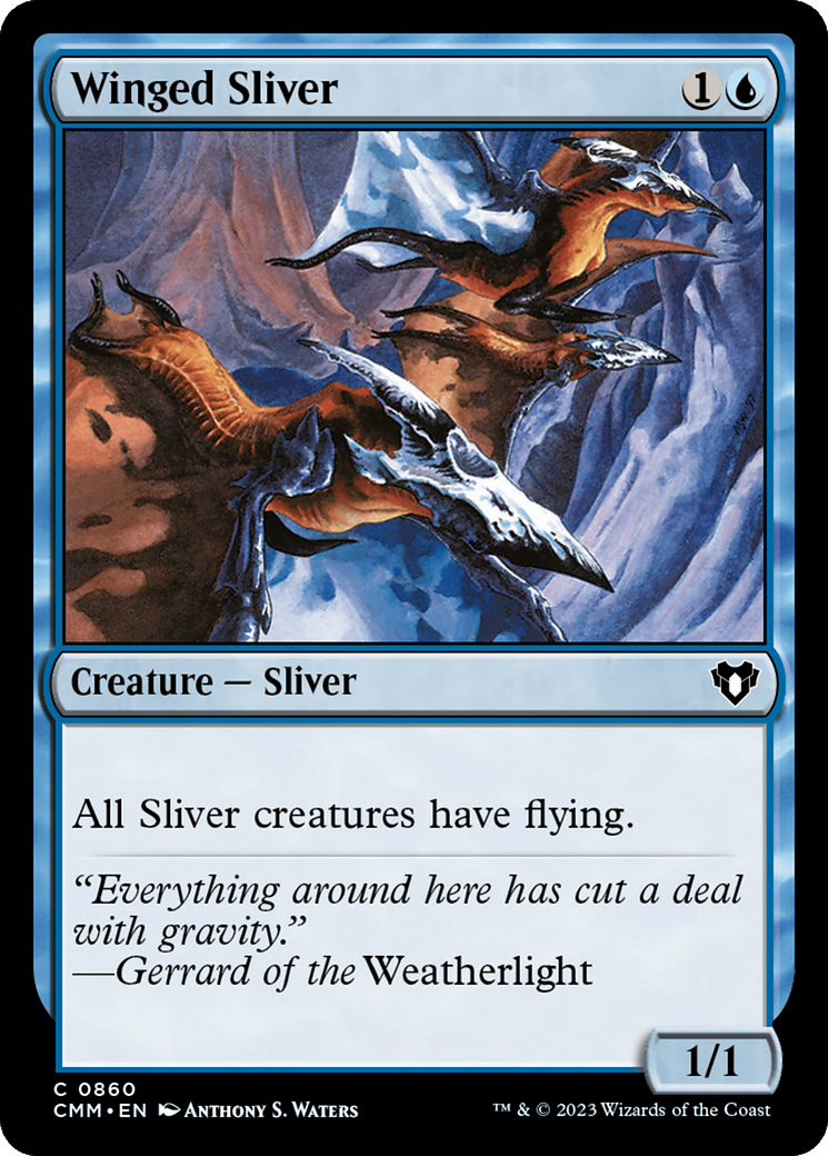 Winged Sliver (CMM-860) - Commander Masters - Premium MTG Single from Wizards of the Coast - Just $0.08! Shop now at Game Crave Tournament Store