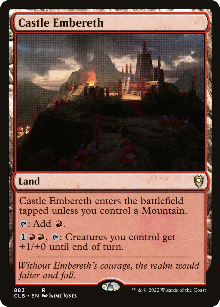 Castle Embereth (CLB-883) - Commander Legends: Battle for Baldur's Gate - Premium MTG Single from Wizards of the Coast - Just $0.10! Shop now at Game Crave Tournament Store