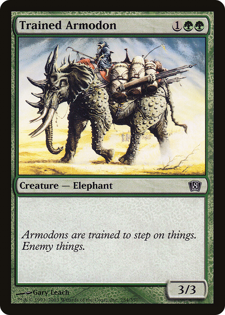 Trained Armodon (8ED-284★) - Eighth Edition Foil - Premium MTG Single from Wizards of the Coast - Just $0.12! Shop now at Game Crave Tournament Store