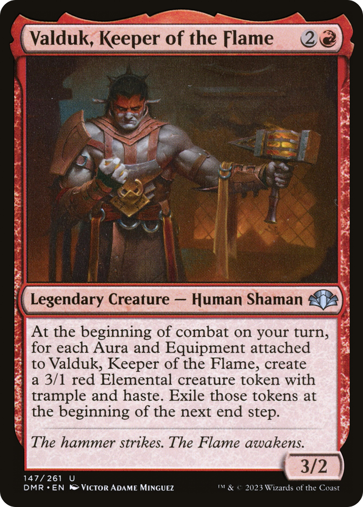 Valduk, Keeper of the Flame (DMR-147) - Dominaria Remastered - Premium MTG Single from Wizards of the Coast - Just $0.08! Shop now at Game Crave Tournament Store