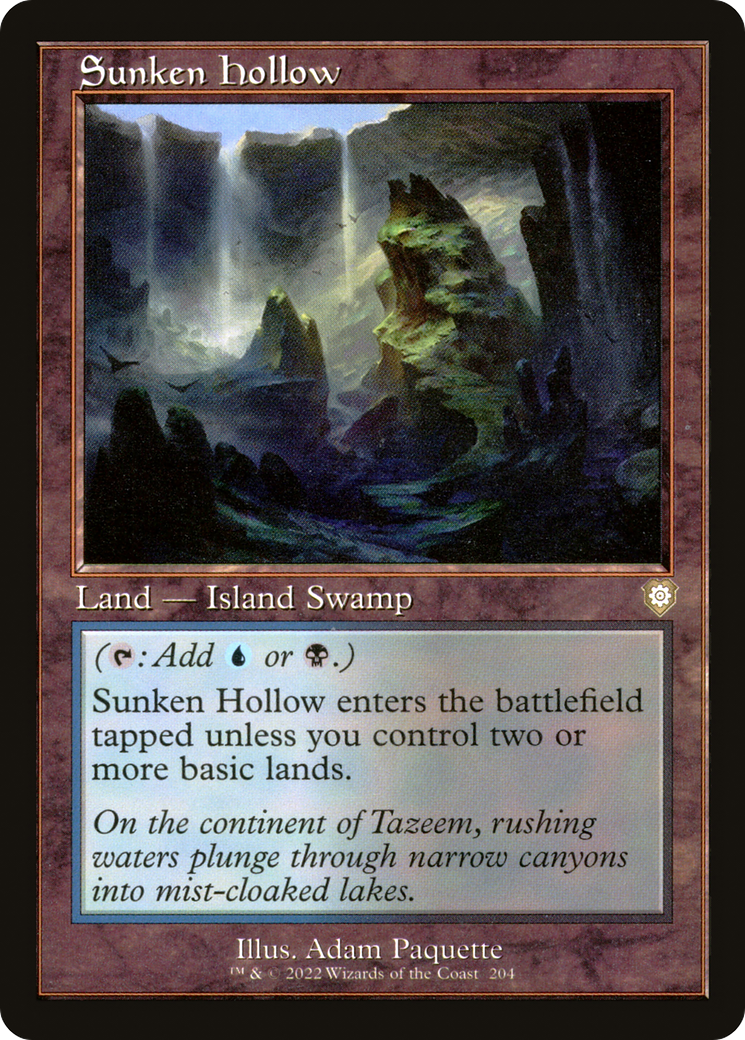 Sunken Hollow (BRC-204) - The Brothers' War Commander - Premium MTG Single from Wizards of the Coast - Just $0.11! Shop now at Game Crave Tournament Store