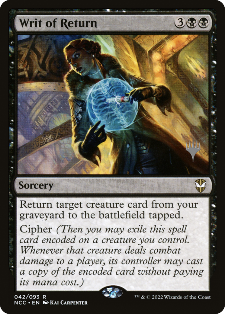 Writ of Return (PNCC-42P) - New Capenna Commander Promos Foil - Premium MTG Single from Wizards of the Coast - Just $0.65! Shop now at Game Crave Tournament Store