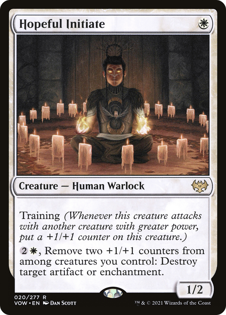 Hopeful Initiate (VOW-020) - Innistrad: Crimson Vow Foil - Premium MTG Single from Wizards of the Coast - Just $0.16! Shop now at Game Crave Tournament Store