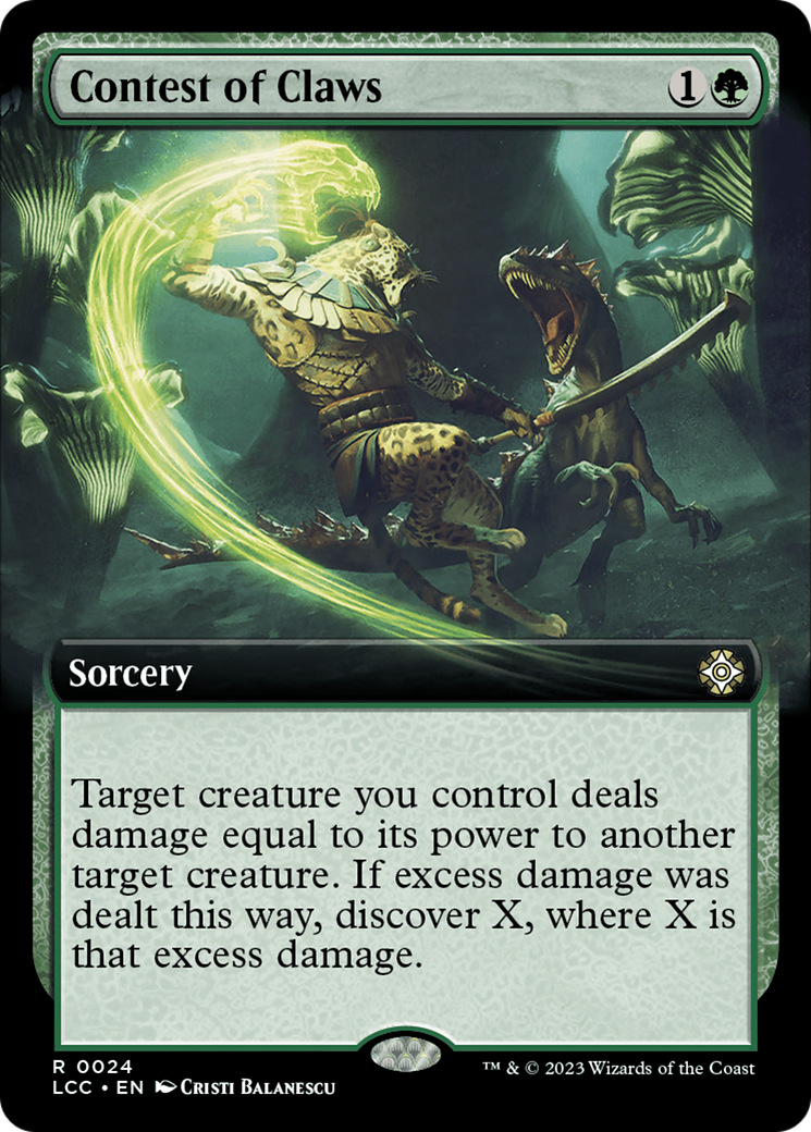 Contest of Claws (LCC-024) - The Lost Caverns of Ixalan Commander: (Extended Art) - Premium MTG Single from Wizards of the Coast - Just $0.52! Shop now at Game Crave Tournament Store