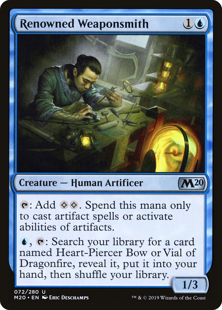 Renowned Weaponsmith (M20-072) - Core Set 2020 Foil - Premium MTG Single from Wizards of the Coast - Just $0.08! Shop now at Game Crave Tournament Store