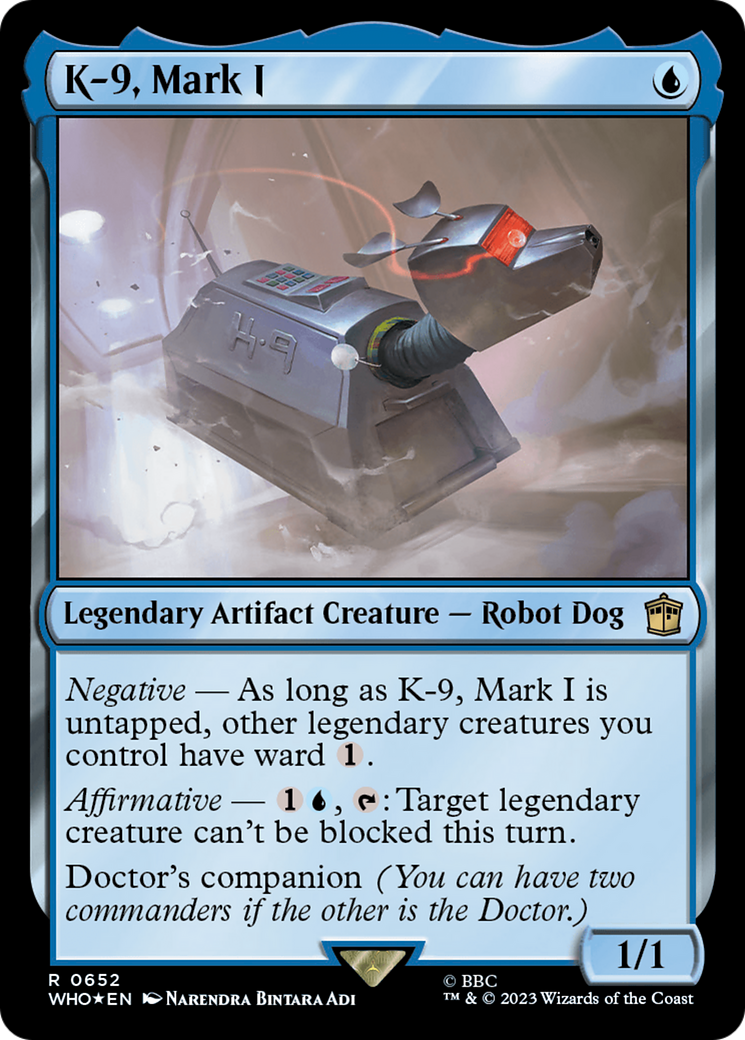 K-9, Mark I (WHO-652) - Doctor Who Foil - Premium MTG Single from Wizards of the Coast - Just $1.15! Shop now at Game Crave Tournament Store