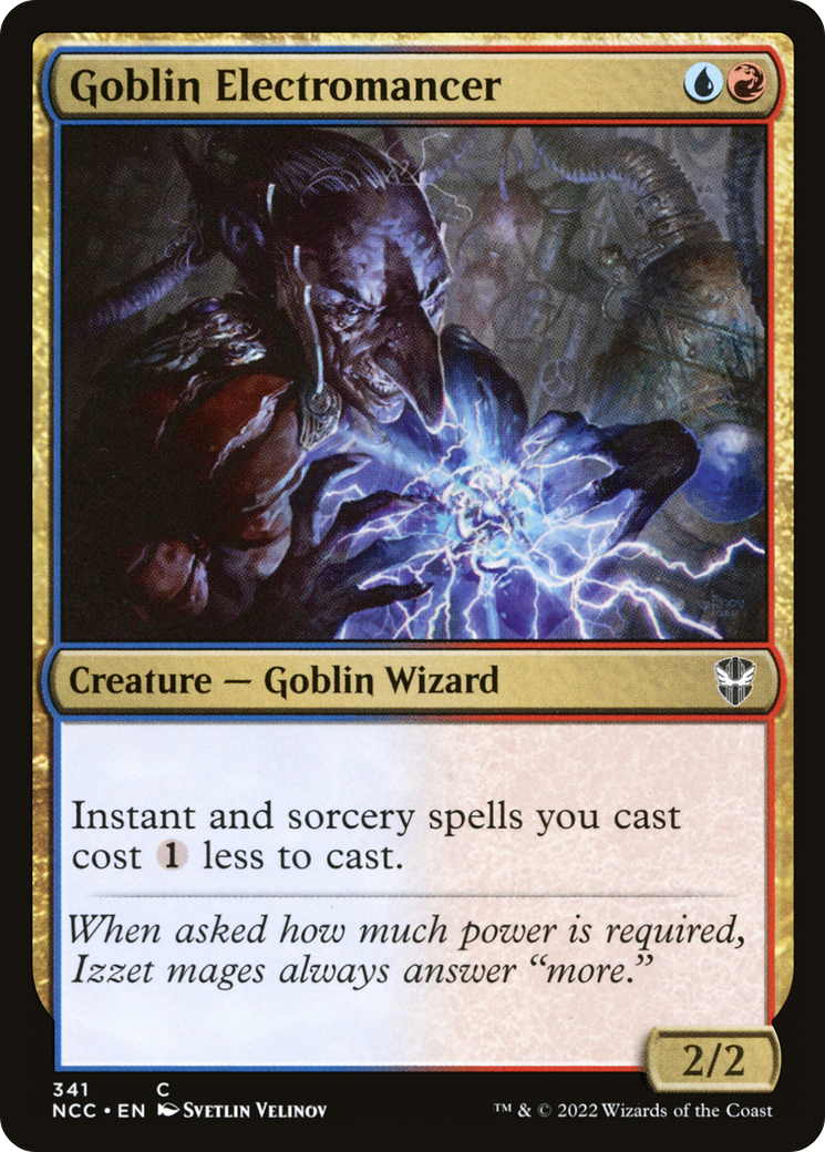 Goblin Electromancer (NCC-341) - New Capenna Commander - Premium MTG Single from Wizards of the Coast - Just $0.08! Shop now at Game Crave Tournament Store