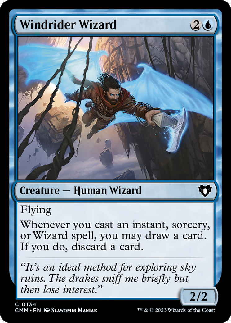 Windrider Wizard (CMM-134) - Commander Masters - Premium MTG Single from Wizards of the Coast - Just $0.08! Shop now at Game Crave Tournament Store