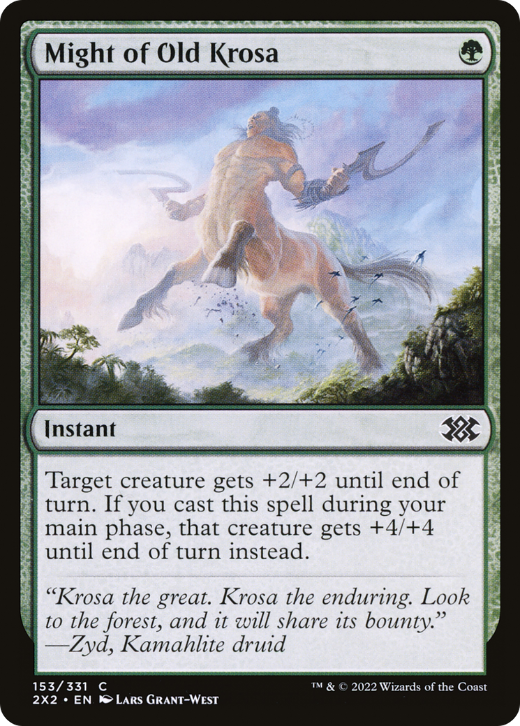 Might of Old Krosa (2X2-153) - Double Masters 2022 Foil - Premium MTG Single from Wizards of the Coast - Just $0.25! Shop now at Game Crave Tournament Store