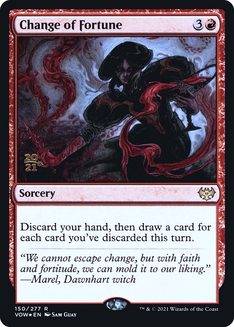 Change of Fortune (PVOW-150S) - Innistrad: Crimson Vow Promos Foil - Premium MTG Single from Wizards of the Coast - Just $0.20! Shop now at Game Crave Tournament Store
