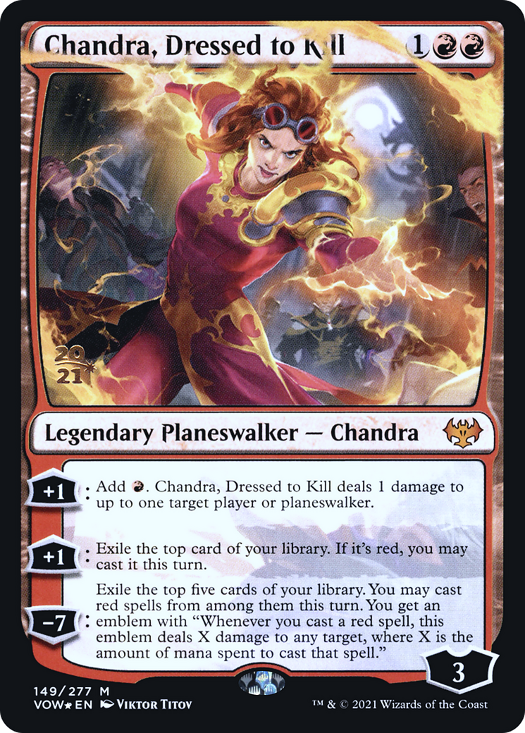 Chandra, Dressed to Kill (PVOW-149S) - Innistrad: Crimson Vow Promos Foil - Premium MTG Single from Wizards of the Coast - Just $1.36! Shop now at Game Crave Tournament Store