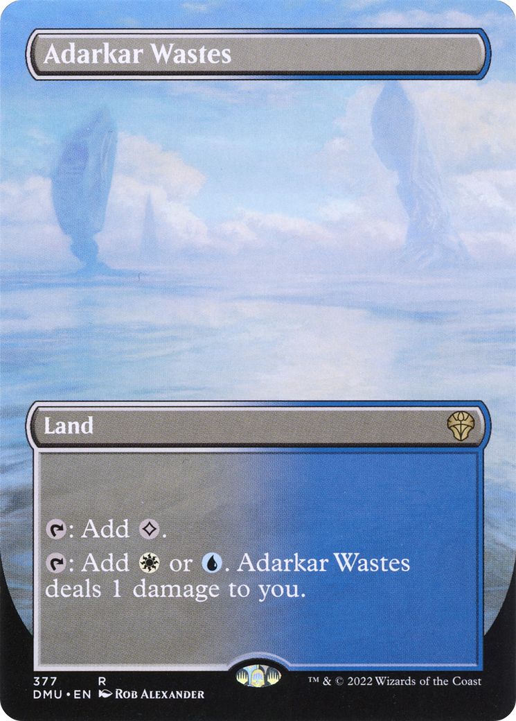 Adarkar Wastes (DMU-377) - Dominaria United (Borderless) - Premium MTG Single from Wizards of the Coast - Just $0.64! Shop now at Game Crave Tournament Store