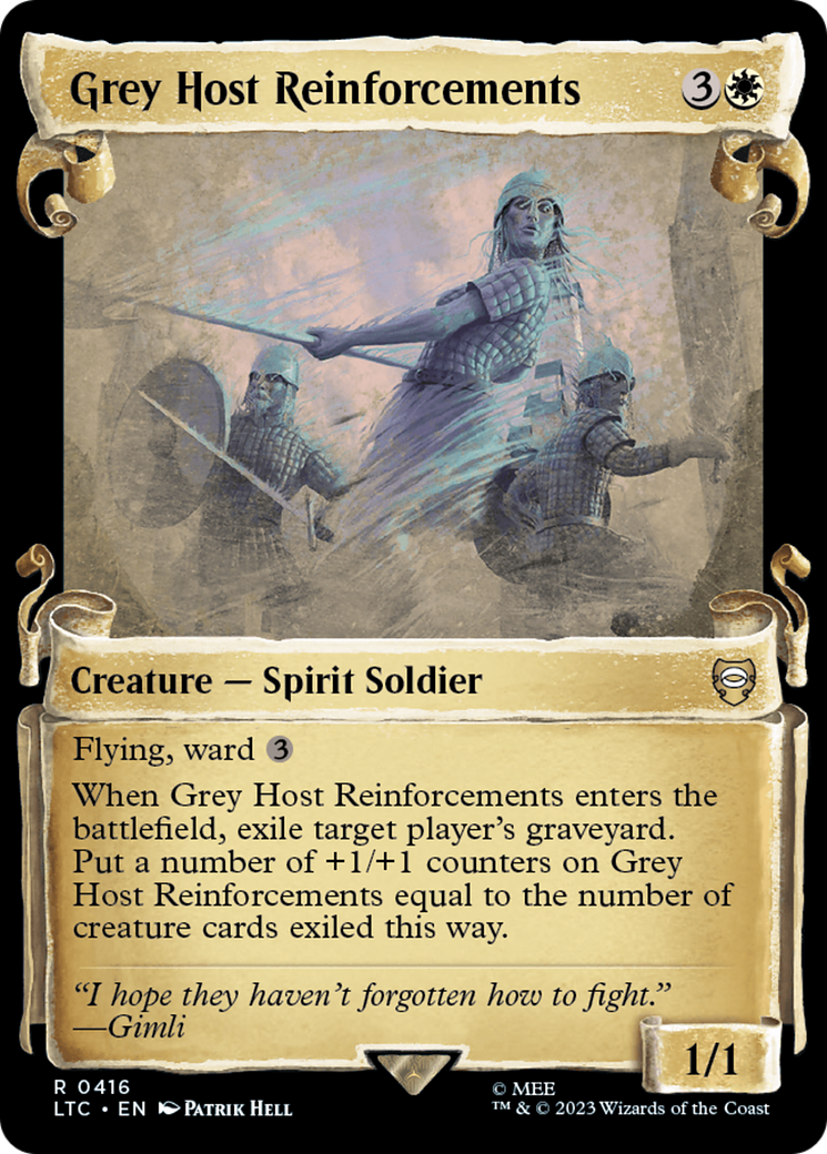 Grey Host Reinforcements (LTC-416) - Tales of Middle-earth Commander: (Showcase) Foil - Premium MTG Single from Wizards of the Coast - Just $0.20! Shop now at Game Crave Tournament Store