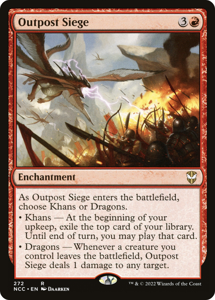 Outpost Siege (NCC-272) - New Capenna Commander - Premium MTG Single from Wizards of the Coast - Just $0.25! Shop now at Game Crave Tournament Store