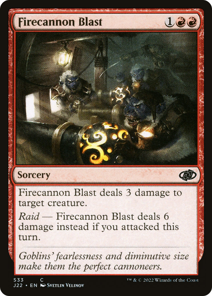Firecannon Blast (J22-533) - Jumpstart 2022 - Premium MTG Single from Wizards of the Coast - Just $0.08! Shop now at Game Crave Tournament Store