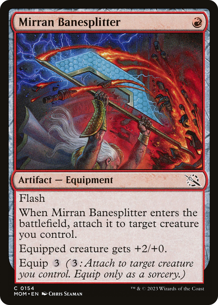 Mirran Banesplitter (MOM-154) - March of the Machine Foil - Premium MTG Single from Wizards of the Coast - Just $0.08! Shop now at Game Crave Tournament Store