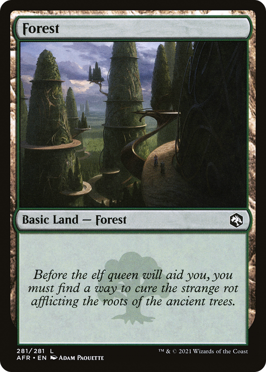 Forest (AFR-281) - Adventures in the Forgotten Realms Foil - Premium MTG Single from Wizards of the Coast - Just $0.08! Shop now at Game Crave Tournament Store