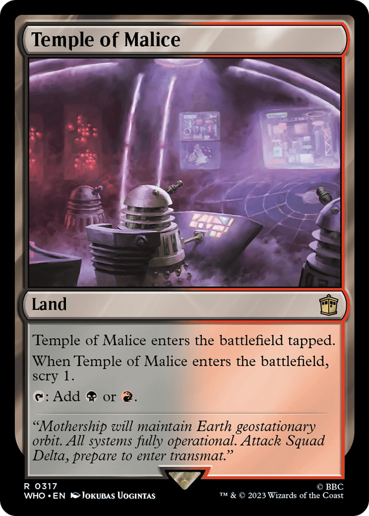 Temple of Malice (WHO-317) - Doctor Who - Premium MTG Single from Wizards of the Coast - Just $0.25! Shop now at Game Crave Tournament Store