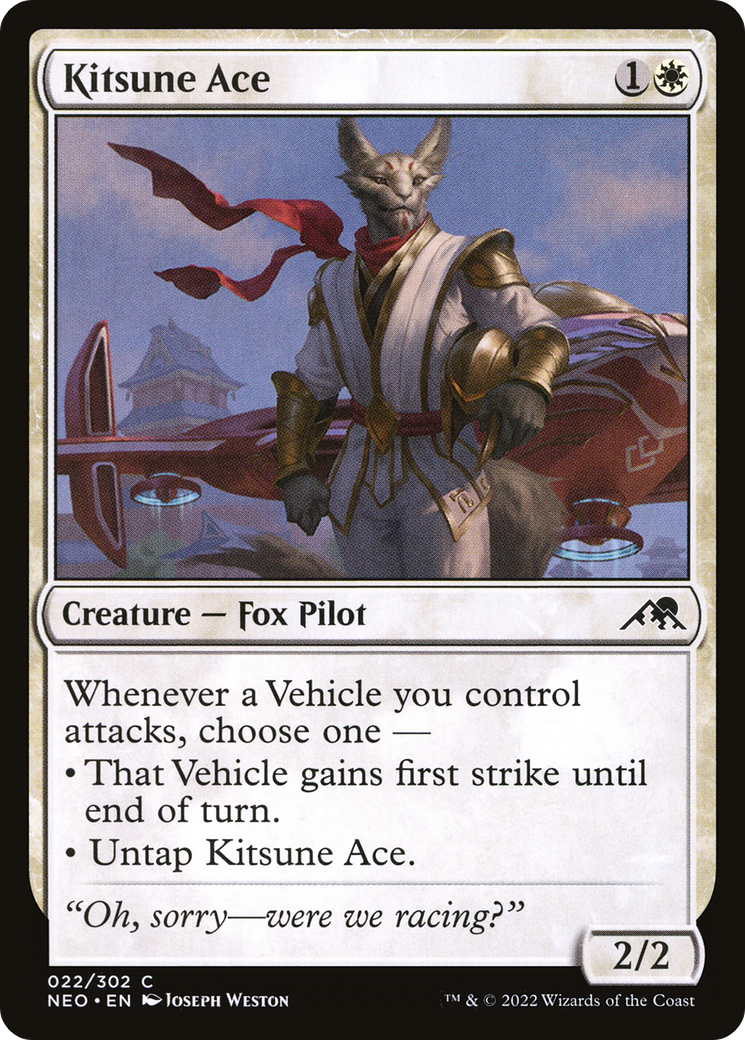 Kitsune Ace (NEO-022) - Kamigawa: Neon Dynasty Foil - Premium MTG Single from Wizards of the Coast - Just $0.25! Shop now at Game Crave Tournament Store