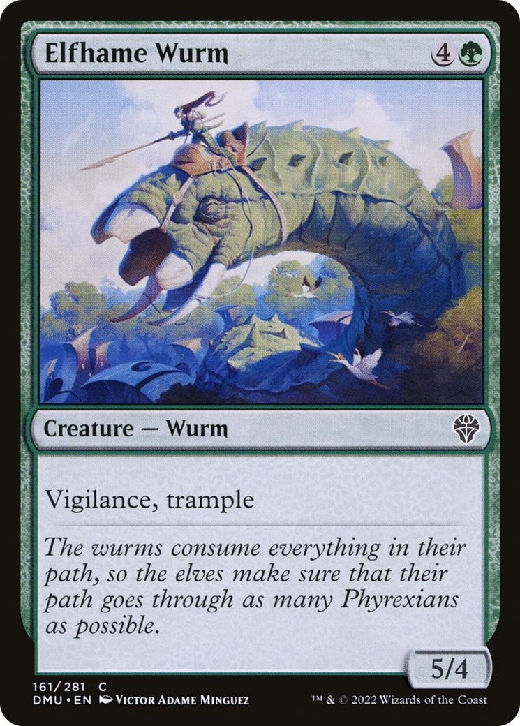 Elfhame Wurm (DMU-161) - Dominaria United - Premium MTG Single from Wizards of the Coast - Just $0.08! Shop now at Game Crave Tournament Store