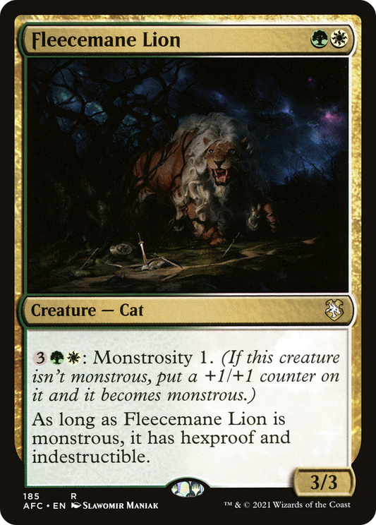 Fleecemane Lion (AFC-185) - Forgotten Realms Commander - Premium MTG Single from Wizards of the Coast - Just $0.26! Shop now at Game Crave Tournament Store