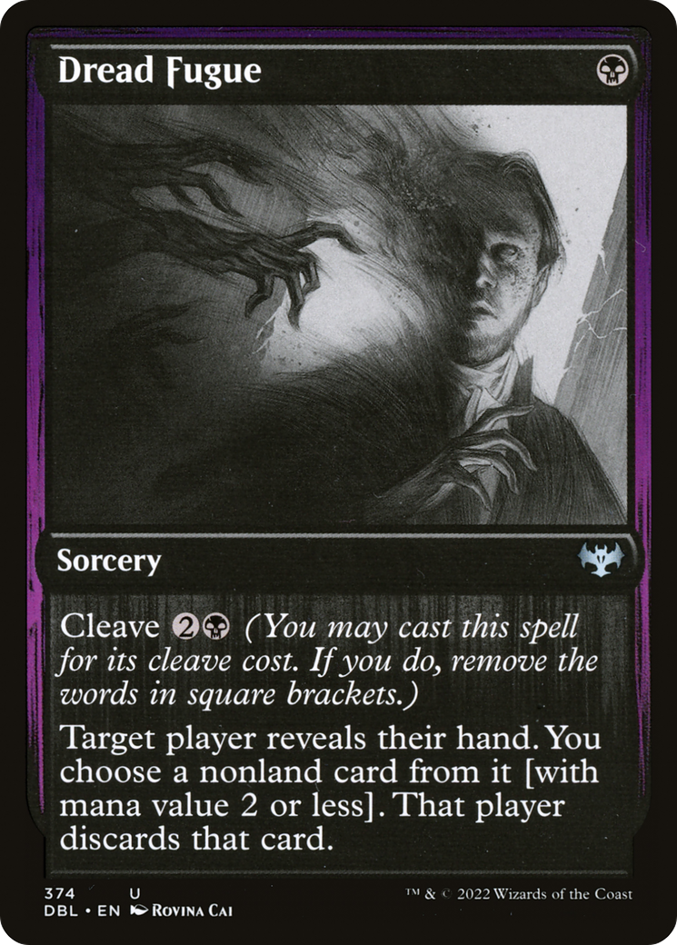 Dread Fugue (DBL-374) - Innistrad: Double Feature Foil - Premium MTG Single from Wizards of the Coast - Just $0.21! Shop now at Game Crave Tournament Store