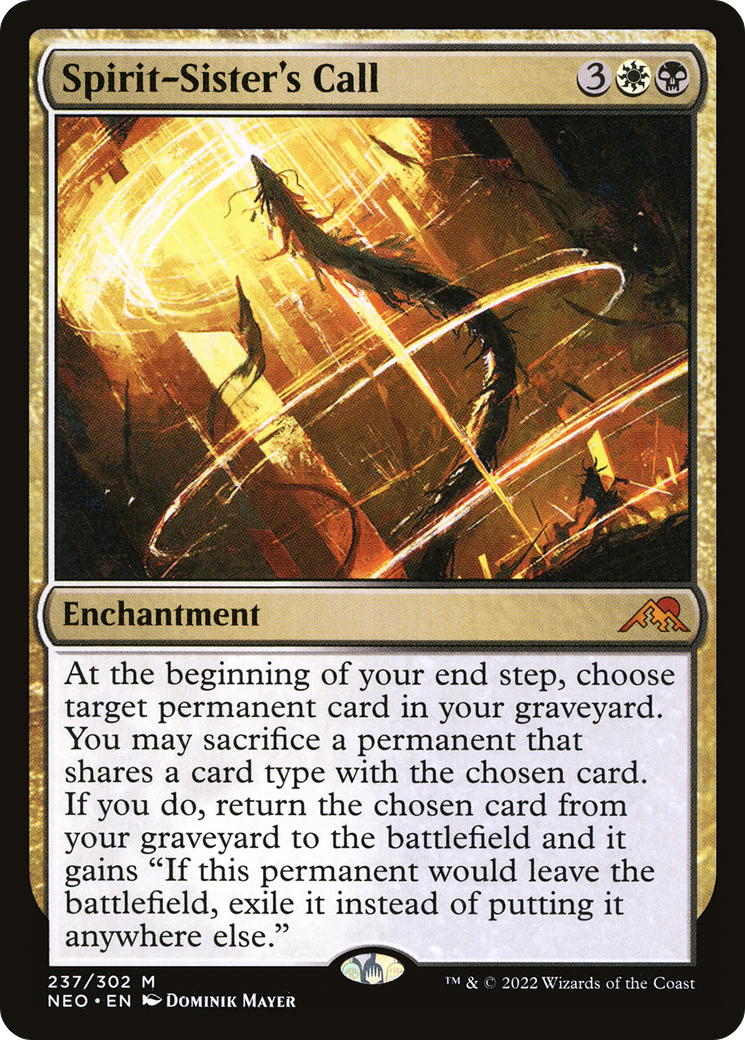 Spirit-Sister's Call (NEO-237) - Kamigawa: Neon Dynasty Foil - Premium MTG Single from Wizards of the Coast - Just $0.08! Shop now at Game Crave Tournament Store
