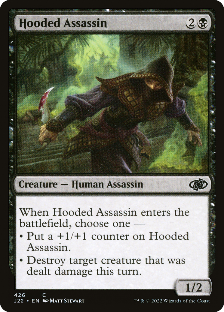 Hooded Assassin (J22-426) - Jumpstart 2022 - Premium MTG Single from Wizards of the Coast - Just $0.08! Shop now at Game Crave Tournament Store