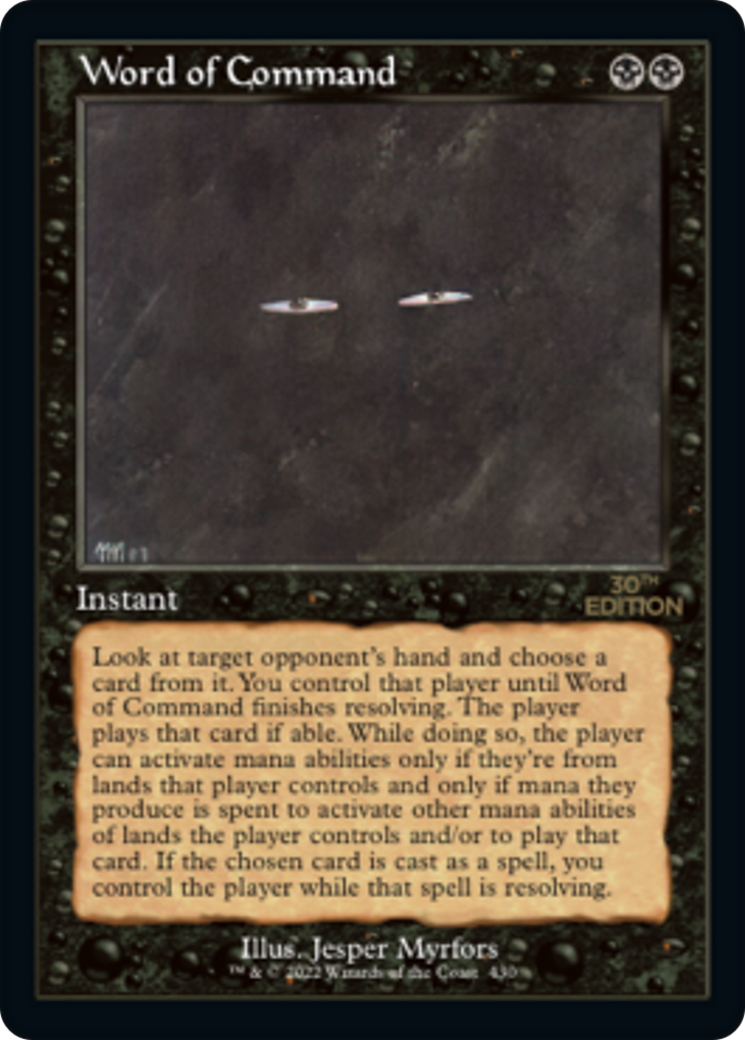 Word of Command (30A-430) - 30th Anniversary Edition - Premium MTG Single from Wizards of the Coast - Just $0! Shop now at Game Crave Tournament Store