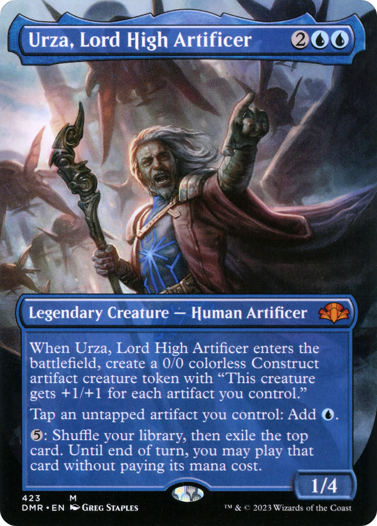 Urza, Lord High Artificer (DMR-423) - Dominaria Remastered (Borderless) - Premium MTG Single from Wizards of the Coast - Just $3.32! Shop now at Game Crave Tournament Store