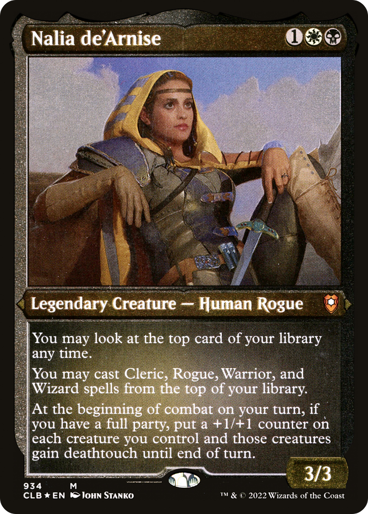 Nalia de'Arnise (CLB-934) - Commander Legends: Battle for Baldur's Gate Etched Foil - Premium MTG Single from Wizards of the Coast - Just $0.08! Shop now at Game Crave Tournament Store