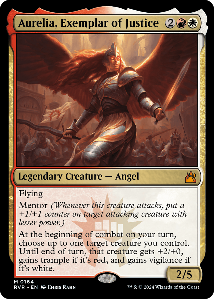 Aurelia, Exemplar of Justice (RVR-164) - Ravnica Remastered Foil - Premium MTG Single from Wizards of the Coast - Just $0.40! Shop now at Game Crave Tournament Store