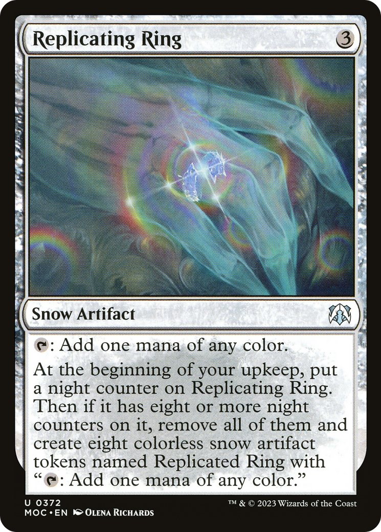 Replicating Ring (MOC-372) - March of the Machine Commander: (snow) - Premium MTG Single from Wizards of the Coast - Just $0.40! Shop now at Game Crave Tournament Store