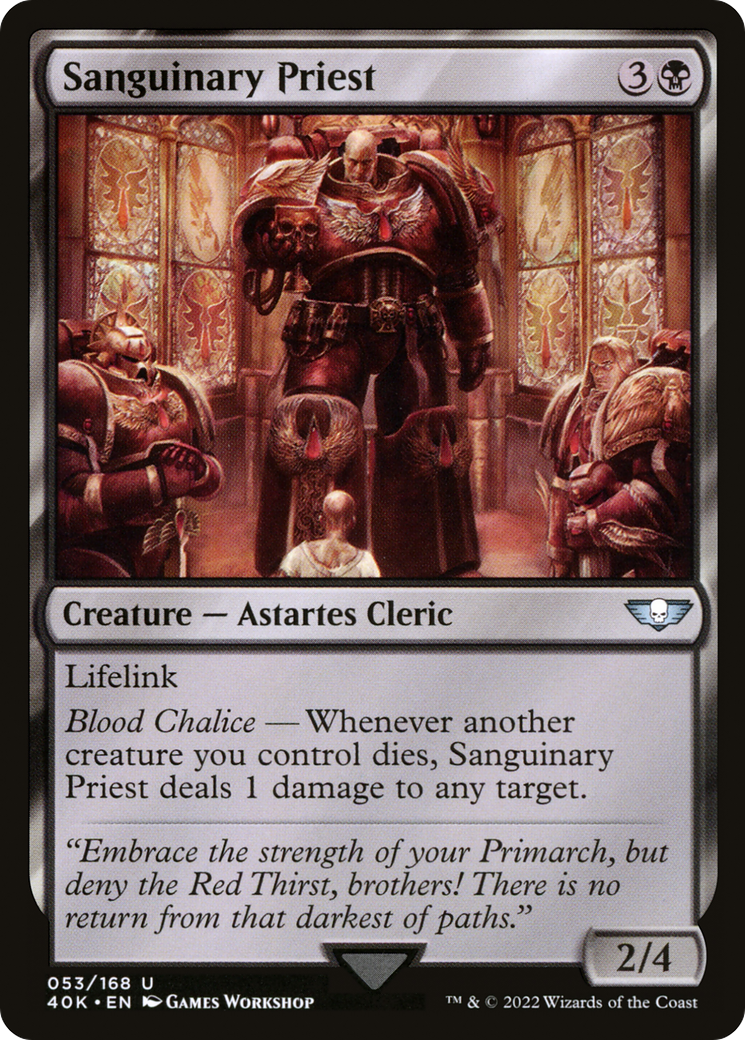 Sanguinary Priest (40K-053) - Warhammer 40,000 Commander - Premium MTG Single from Wizards of the Coast - Just $0.24! Shop now at Game Crave Tournament Store
