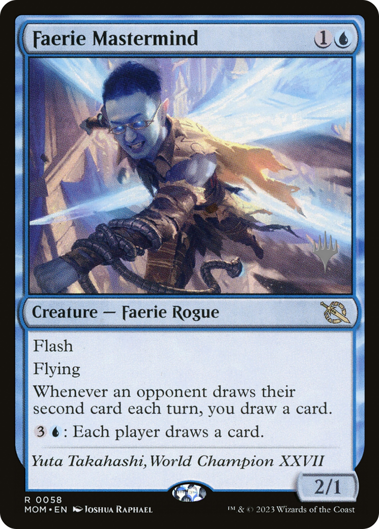 Faerie Mastermind (PMOM-58P) - March of the Machine Promos Foil - Premium MTG Single from Wizards of the Coast - Just $3.03! Shop now at Game Crave Tournament Store