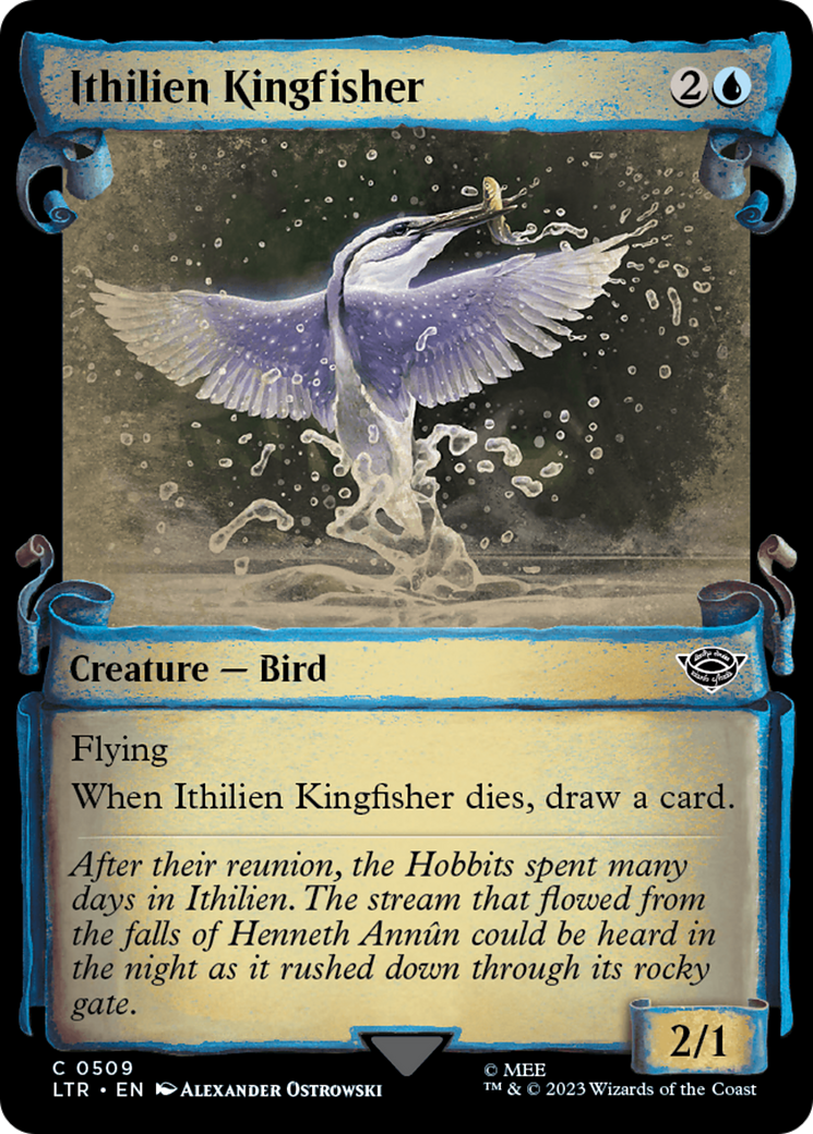 Ithilien Kingfisher (LTR-509) - The Lord of the Rings: Tales of Middle-earth: (Showcase) Foil - Premium MTG Single from Wizards of the Coast - Just $0.08! Shop now at Game Crave Tournament Store