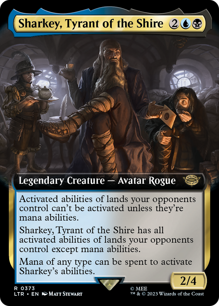 Sharkey, Tyrant of the Shire (LTR-373) - The Lord of the Rings: Tales of Middle-earth: (Extended Art) - Premium MTG Single from Wizards of the Coast - Just $0.08! Shop now at Game Crave Tournament Store