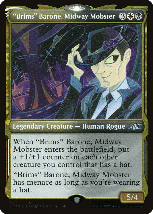 "Brims" Barone, Midway Mobster (UNF-507) - Unfinity: (Showcase) Foil - Premium MTG Single from Wizards of the Coast - Just $0.25! Shop now at Game Crave Tournament Store