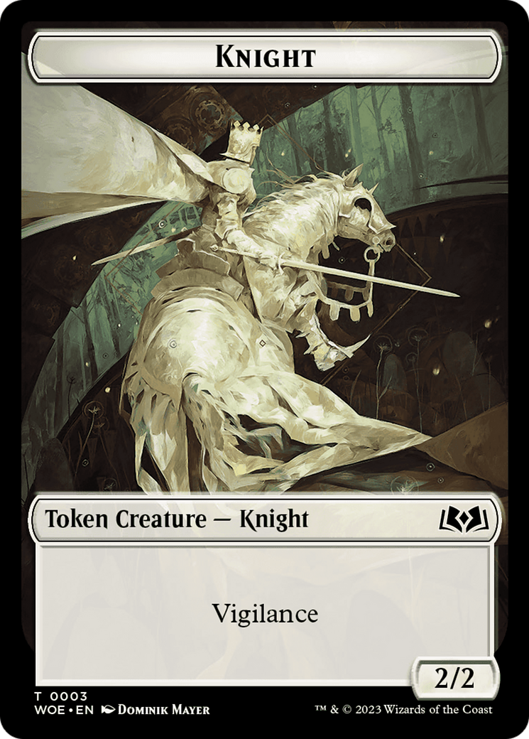 Knight (TWOE-003) - Wilds of Eldraine Tokens Foil - Premium MTG Single from Wizards of the Coast - Just $0! Shop now at Game Crave Tournament Store