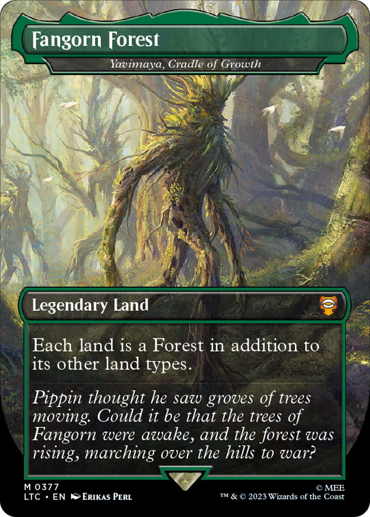 Yavimaya, Cradle of Growth (LTC-377) - Tales of Middle-earth Commander / Fangorn Forest (Borderless) Foil - Premium MTG Single from Wizards of the Coast - Just $33.10! Shop now at Game Crave Tournament Store
